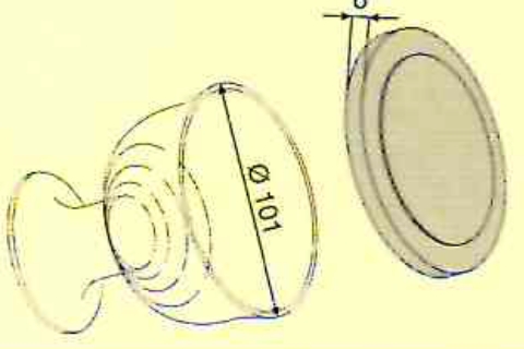 [English] Capsule bicchiere diametro 101 mm art 1026 disegno tecnico