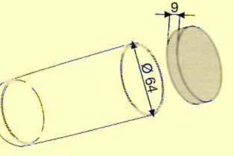 [English] Capsule bicchiere diametro 64 mm art 1004 disegno tecnico