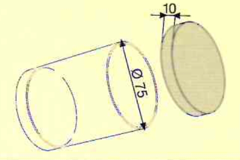 [English] Capsule bicchiere diametro 77 mm art 1034 disegno tecnico