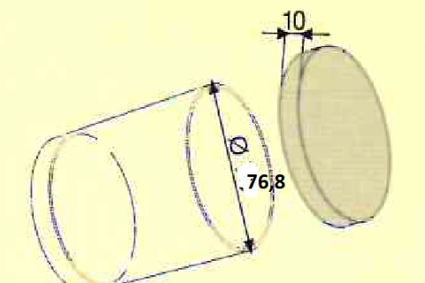Capsule bicchiere diametro 79 mm art 1037 disegno tecnico