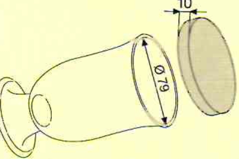 Capsule bicchiere diametro 81 mm art 1036 disegno tecnico