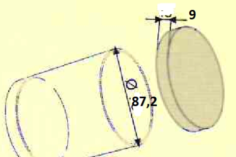 Capsule bicchiere diametro 85 mm art 1038 disegno tecnico