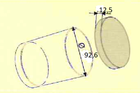 Capsule bicchiere diametro 95 mm art 1029 disegno tecnico