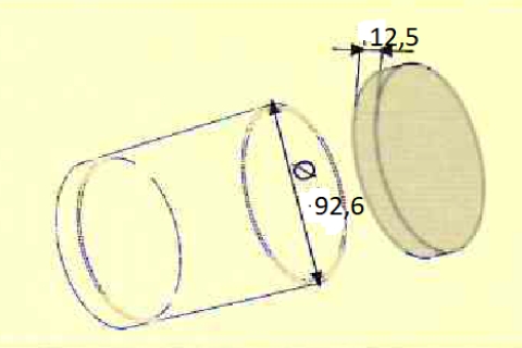 [English] Capsule bicchiere diametro 95 mm art 1029 disegno tecnico